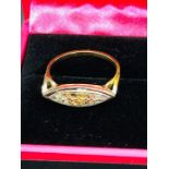A Yellow Gold Nanette Set Old Cut Diamond Ring