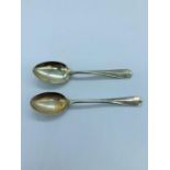A Pair of hallmarked silver teaspoons