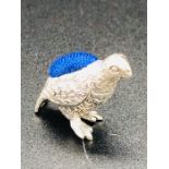 A Silver Partridge Pincushion