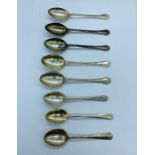 A Selection of Eight Hallmarked silver spoons (127g)