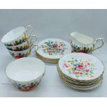 A Selection of Paragon china, Five side plates, Six saucers, sugar bowl, three tea cups and a milk