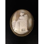 A Large 19th Century oval Cameo Brooch