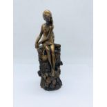 Cold cast bronze wood nymph figurine statue by Giovanni Schoeman (H14.5cm W4.5cm)