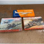 Two boxed Esci aircraft kits to include C.A.N.A MB326/H Ran, Fairchild A-10 Wart Hog and a