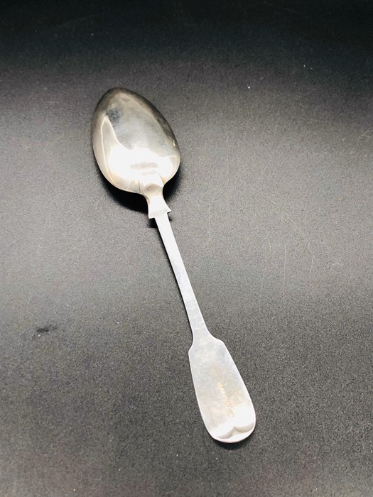 Silver Table Spoon Hallmark Exeter 1842 Maker William Rawlings Sobey Total Weight 79g. - Image 3 of 5