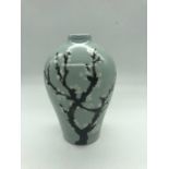 A Poh Chap Yeap (1927 - 2007) Celadon vase with Cherry Blossom Decoration (H15cm)