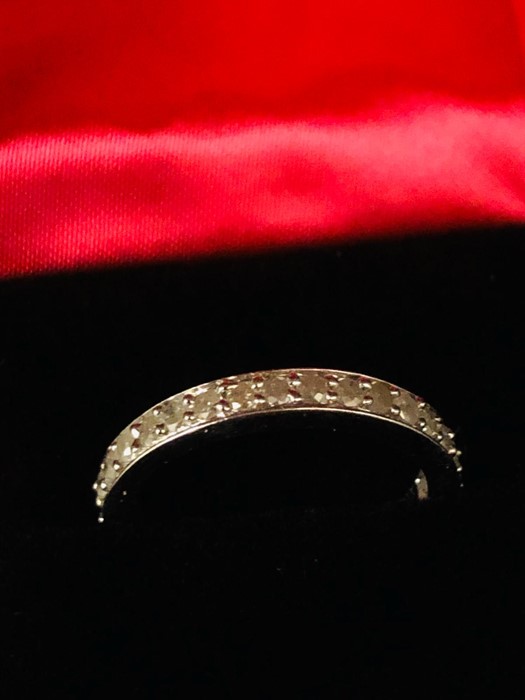 A 9 ct White Gold Diamond Full Eternity Ring. Size Q - Image 2 of 2