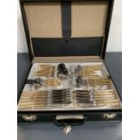A six place setting Rostfiei Solingen of Germany, cased cutlery set