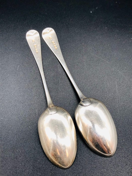 Two Silver Dessert Spoons Hallmark London 1876 Maker George Adams 75g Total Weight - Image 2 of 3