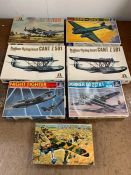 A selection of seven boxed Italaerei aircraft kits to include Italian Flying boat, BR-20, Dornier DO