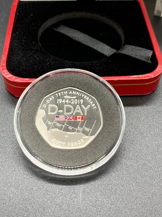 A Pobjoy Mint D-Day Proof Sterling Silver 50p. - Image 2 of 2