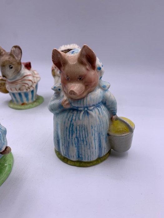 A selection of four Beswick England Beatrix Potter's figures, Aunt Pettitoes, Mrs Tiggy Winkle, - Image 3 of 6