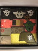 Third Reich Police badge Collection to include: two Third Reich 2nd Pattern Police cap badges, Third