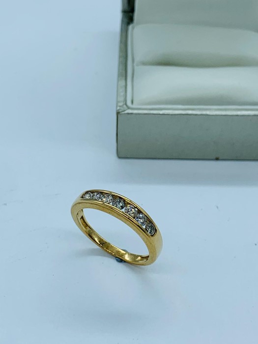 A 9ct gold eternity style diamond ring. Size N - Image 3 of 4