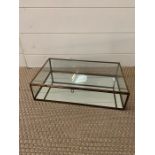 A Glass and Brass display Box (H10cm W40cm D26cm)