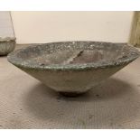 A large stone conical shape planter (77cm Dia)