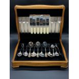 A six settings canteen of cutlery by W. Stones and Sons Sheffield and Derby, silver plated