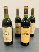 Four Bottles of Chateau Talbot 1981, Saint Julien