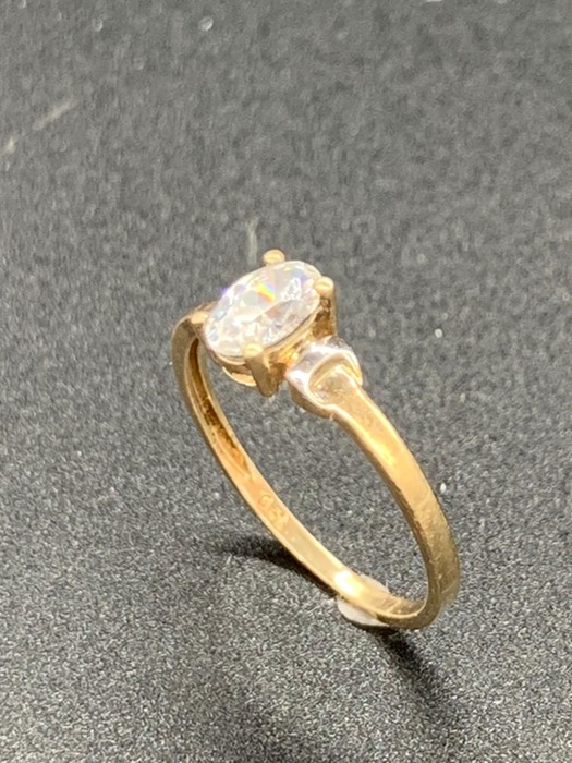 A diamond ring on a 9ct gold setting. Size L - Image 3 of 5