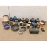 A selection of Irish Studio pottery various styles, possibly other makers