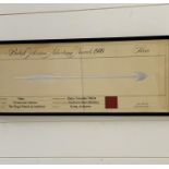 Framed British Television advertising award 1986 silver certificate award. Film title "Shoes"
