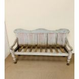 Church yard vintage garden bench (H105cm W186cm D36cm)