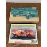 Two boxed Riko model kits to include Heller Ferrari 512 S and a Itala 1907 Pechino Parigi