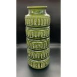 West German green pottery vase (H41cm)