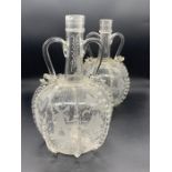 A Pair of Early Dutch Glass Decanters