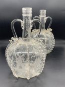 A Pair of Early Dutch Glass Decanters