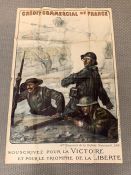 Original 1918 Large French First World War poster Souscrivez Pour La Victoire