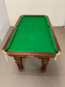"The Challenger" Billiards table by W Jelks and Sons Ltd of Holloway (168cm x 90cm with table top