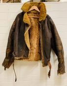 World War II, Pilot flying jacket by Irvin owned by Pilot Swane Rai