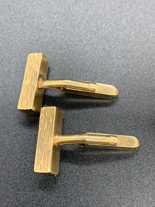 Two Pairs of 9 ct Gold Gents Cuff Links (Total Weight 17 g) - Image 3 of 4