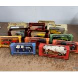 A selection of twelve boxed Matchbox models of Yesteryear to include 1929 Morris Cowley Van, 1912