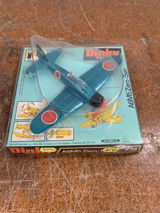 A boxed Dinky A6M5 Zero-Sen 739 Plane