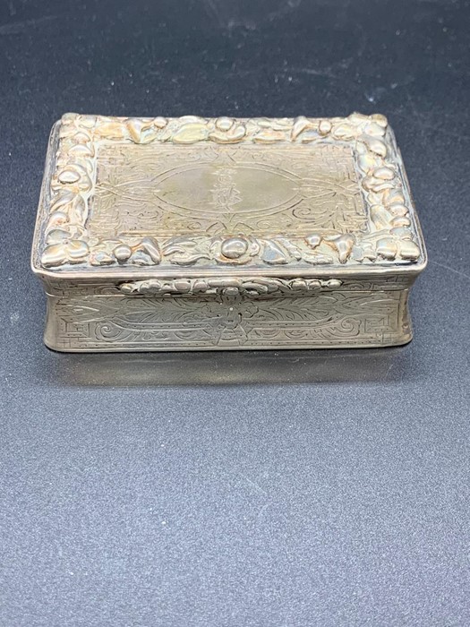 Silver box, makers mark WS hallmarked London 1872 - Image 2 of 7