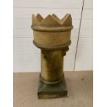 Reclaimed architectural Royal Doulton chimney pot.19th Century king/crown top and marked 78 (H92cm)