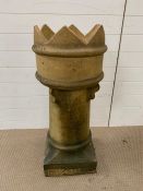 Reclaimed architectural Royal Doulton chimney pot.19th Century king/crown top and marked 78 (H92cm)