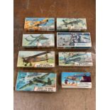 A selection of eight boxed Airfix-72 aircraft kits series 2 and 3 to include Lockheed Hudson,