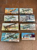 A selection of eight boxed Airfix-72 aircraft kits series 2 and 3 to include Lockheed Hudson,