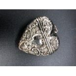 A Heart Shaped Silver plated Vesta Case