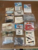 A selection of various sealed aircraft kits to include Airfix, Novo, Condor and many more