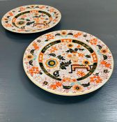 A pair of Ashworth Ironstone china plates