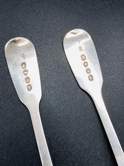 Two small silver dessert spoons. Hallmark London 1843 &1844 Maker Charles Boynton Total Weight 69g - Image 3 of 3