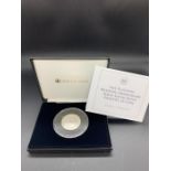 Jubilee Mint The Platinum Wedding anniversary Solid Silver Proof Piedfort £5 Coin