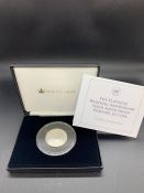 Jubilee Mint The Platinum Wedding anniversary Solid Silver Proof Piedfort £5 Coin