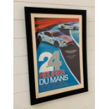 Aston Martin racing poster, 24 Heures Du Mans GT1 DBR9 June 2008 print