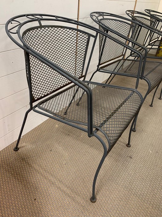 Nine garden metal stacking chairs (H75cm W58cm) - Image 4 of 5