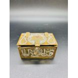 An Early 19th Late 18th Century Persian metal box.(H3cm x W7cm x D4.5cm)